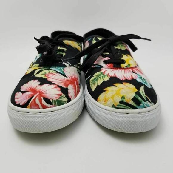 Sole Mates Floral Multicolor Lace Up Canvas Sneakers Size 10 without the hat - Picture 10 of 12